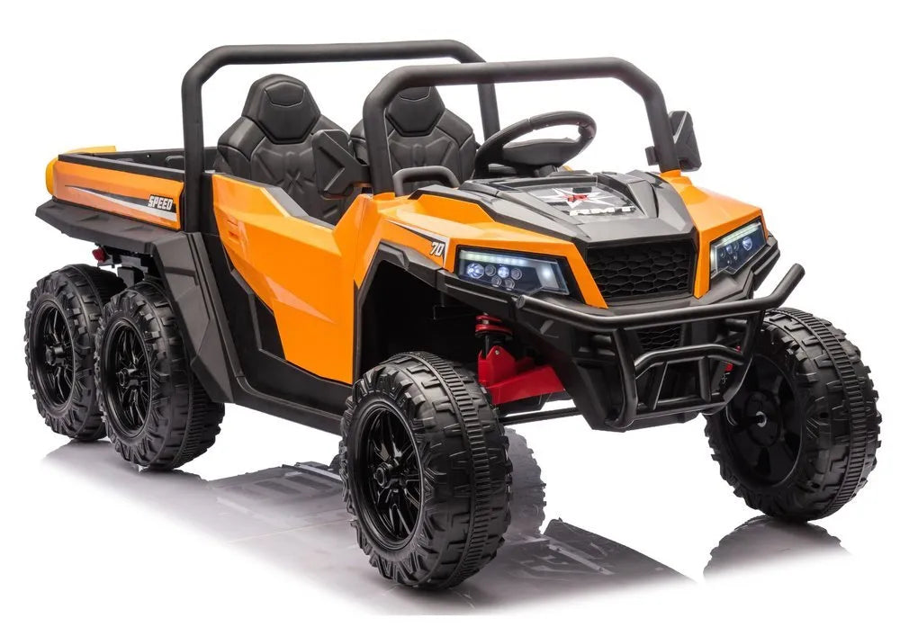 XB‑1038A 4×4 24V vaikiškas elektrinis visureigis, oranžinis